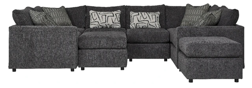 Fusion Furniture Ripple 8 Piece Sectional - Midnight | Fischer Furniture | Rapid City, SD