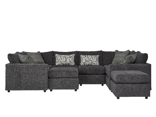 Fusion Furniture Ripple 8 Piece Sectional - Midnight | Fischer Furniture | Rapid City, SD
